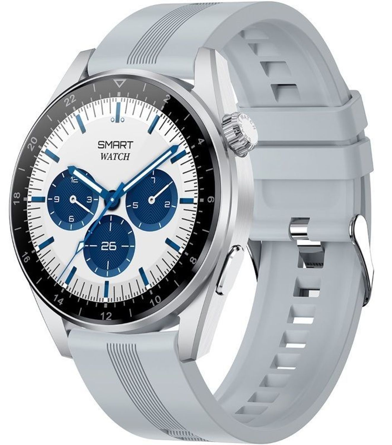 Zegarek Smartwatch Rubicon zestaw z dwoma paskami Rozmowy telefoniczne RNCE78 czarny czarna skóra + . Smartwach Rubicon sportowy zegarek.  (1).jpg